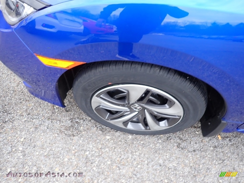 2021 Civic LX Sedan - Aegean Blue Metallic / Black photo #2