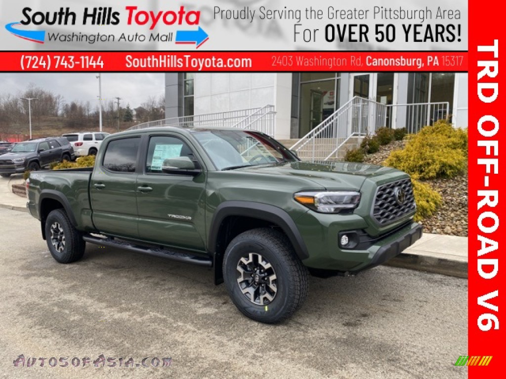 Army Green / TRD Cement/Black Toyota Tacoma TRD Off Road Double Cab 4x4