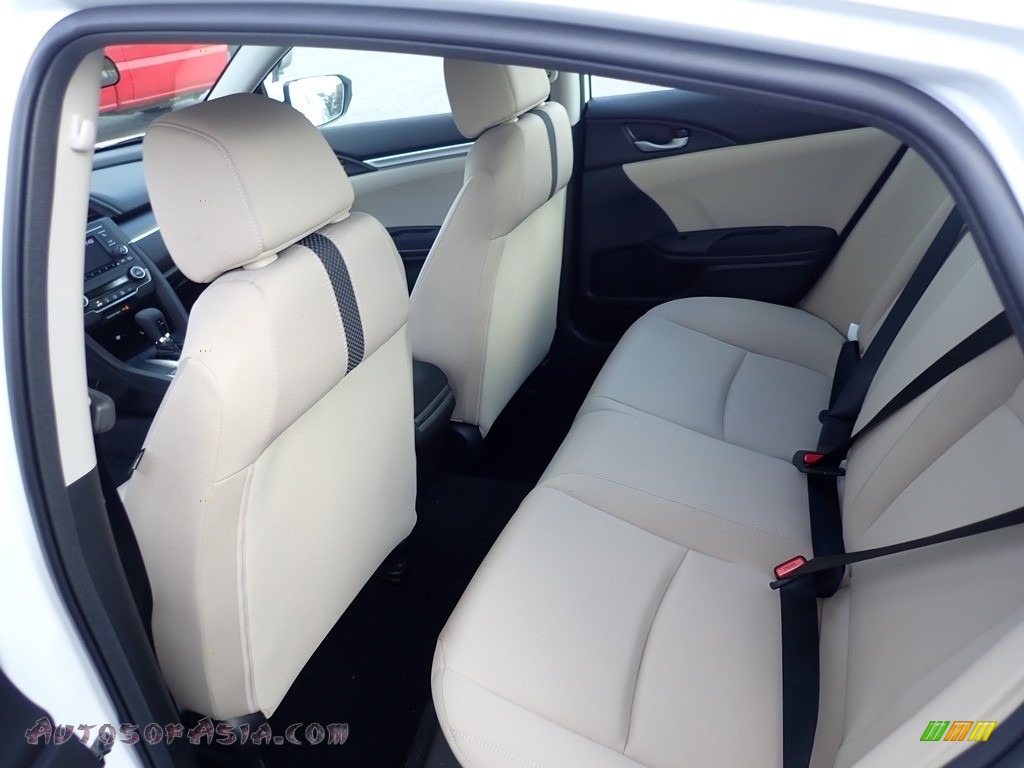 2021 Civic LX Sedan - Platinum White Pearl / Ivory photo #10