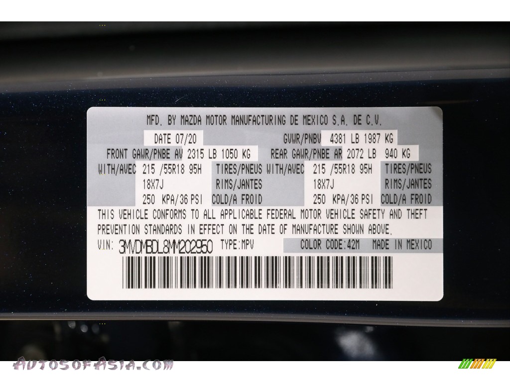 2021 CX-30 Premium AWD - Deep Crystal Blue Mica / Black photo #20