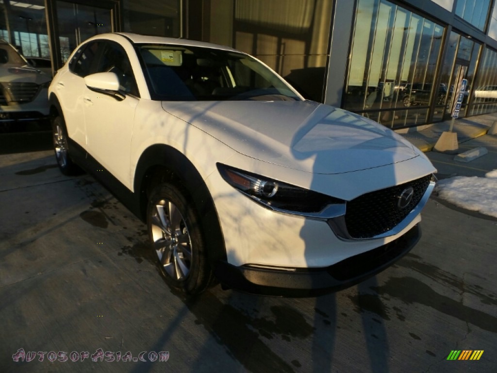 Snowflake White Pearl Mica / Black Mazda CX-30 Preferred AWD