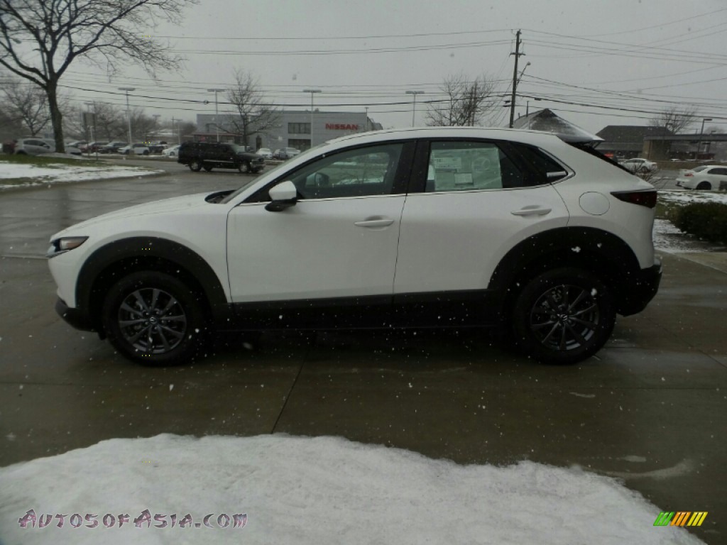 Snowflake White Pearl Mica / Black Mazda CX-30 AWD