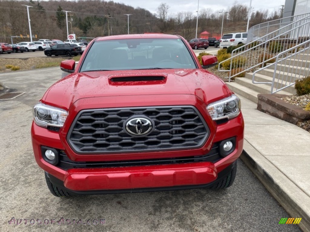 2021 Tacoma TRD Sport Double Cab 4x4 - Barcelona Red Metallic / TRD Cement/Black photo #11