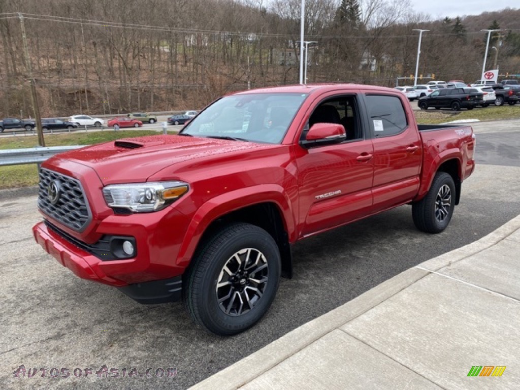 2021 Tacoma TRD Sport Double Cab 4x4 - Barcelona Red Metallic / TRD Cement/Black photo #12