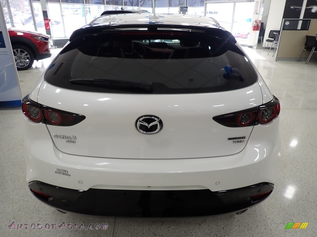2021 Mazda3 Premium Plus Hatchback AWD - Snowflake White Pearl Mica / Red photo #3