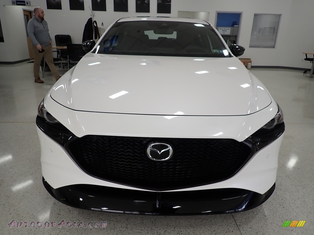 2021 Mazda3 Premium Plus Hatchback AWD - Snowflake White Pearl Mica / Red photo #6