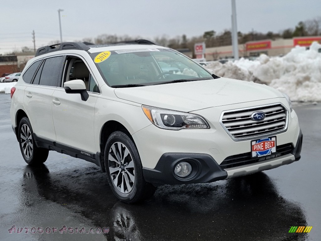 2016 Outback 2.5i Limited - Crystal White Pearl / Warm Ivory photo #1