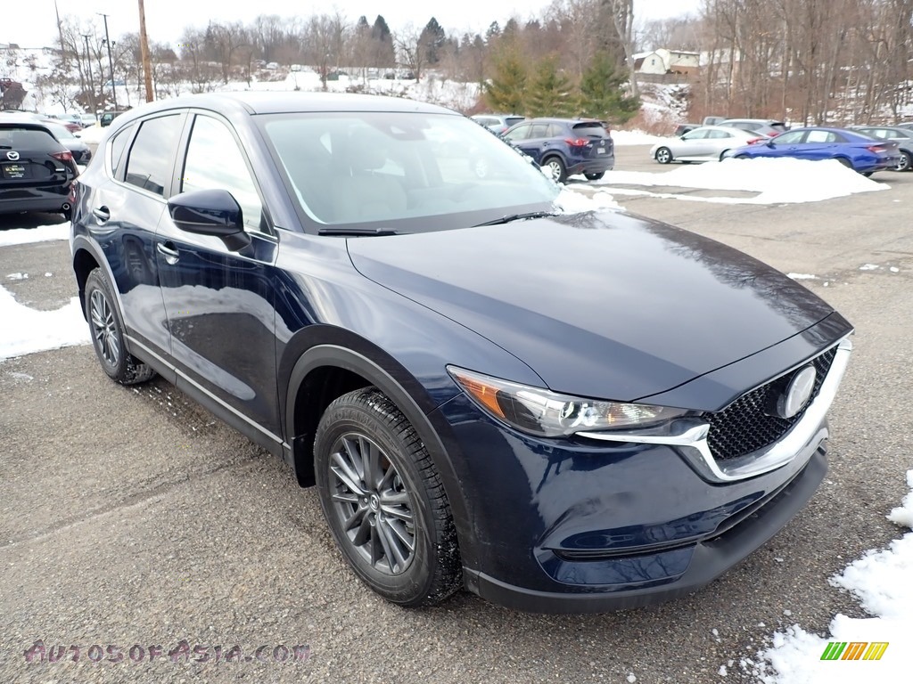 2021 CX-5 Touring AWD - Deep Crystal Blue Mica / Parchment photo #3