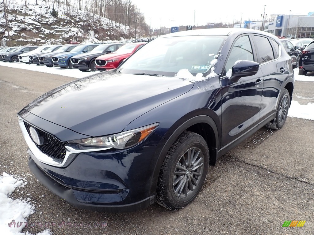 2021 CX-5 Touring AWD - Deep Crystal Blue Mica / Parchment photo #5