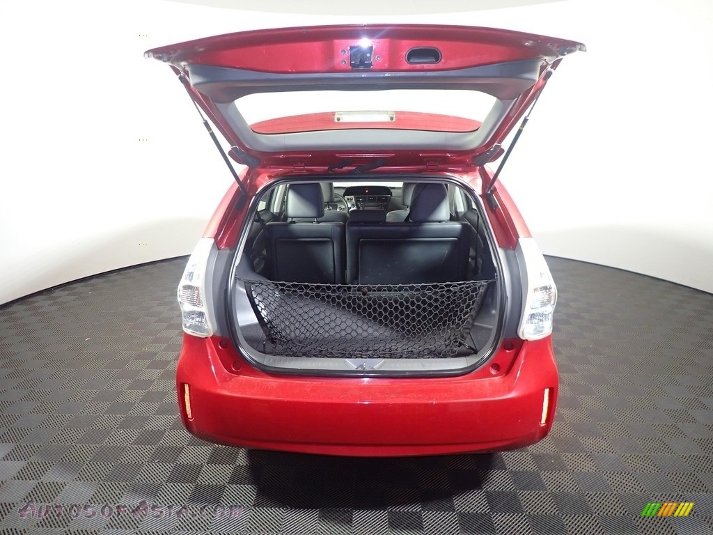 2012 Prius v Five Hybrid - Barcelona Red Metallic / Dark Gray photo #14