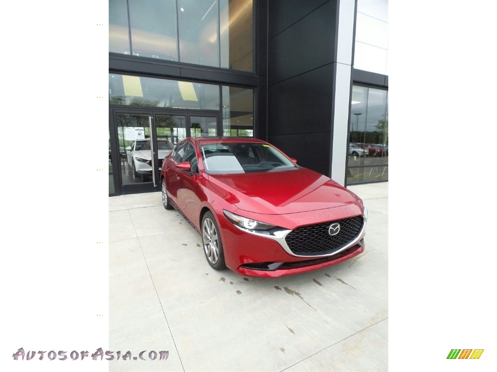 Soul Red Crystal Metallic / Black Mazda Mazda3 Premium Sedan AWD