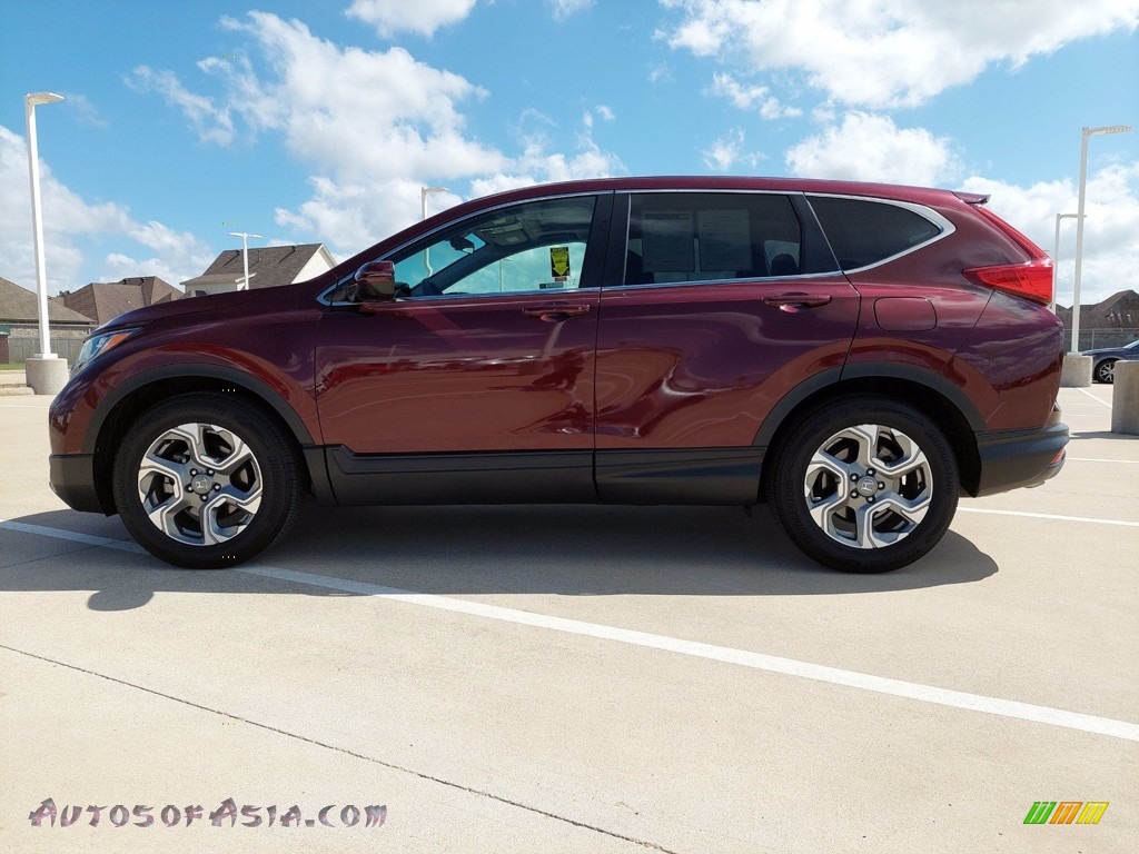 2018 CR-V EX - Basque Red Pearl II / Gray photo #7
