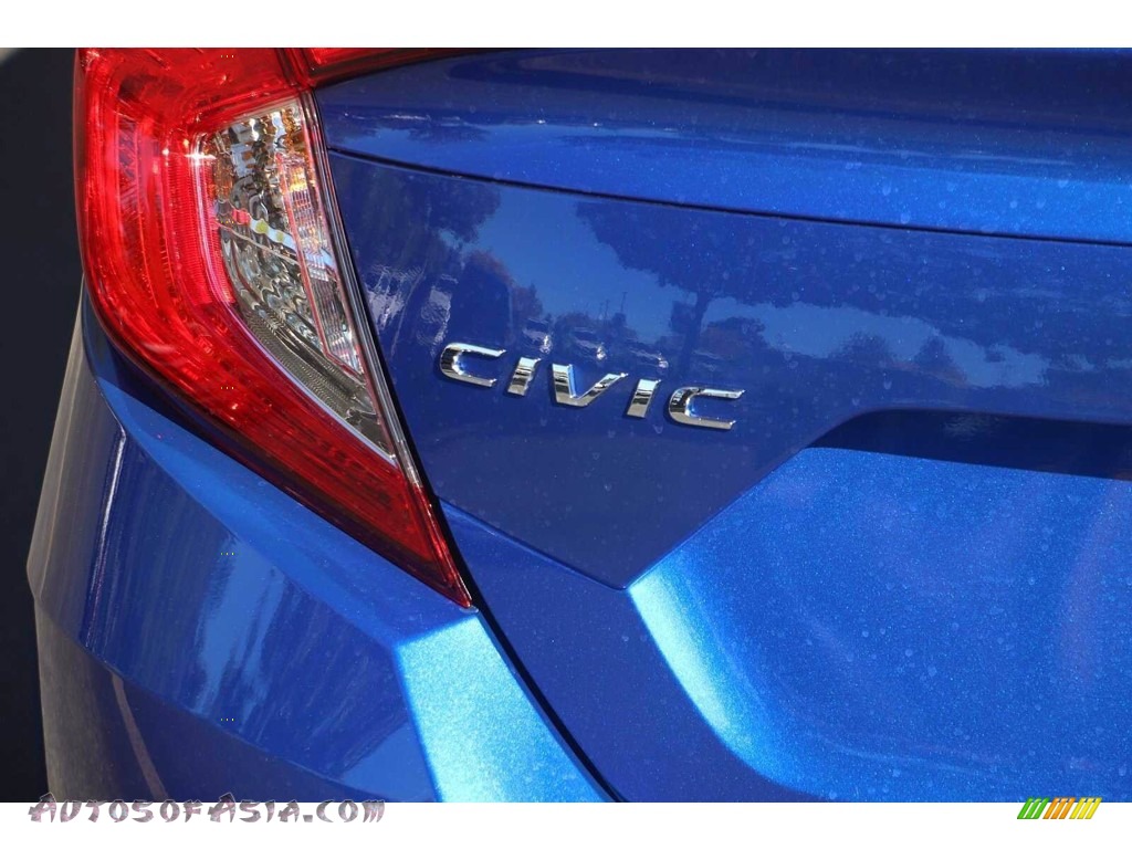 2021 Civic EX-L Sedan - Aegean Blue Metallic / Black photo #7