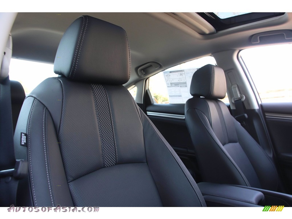 2021 Civic EX-L Sedan - Aegean Blue Metallic / Black photo #18