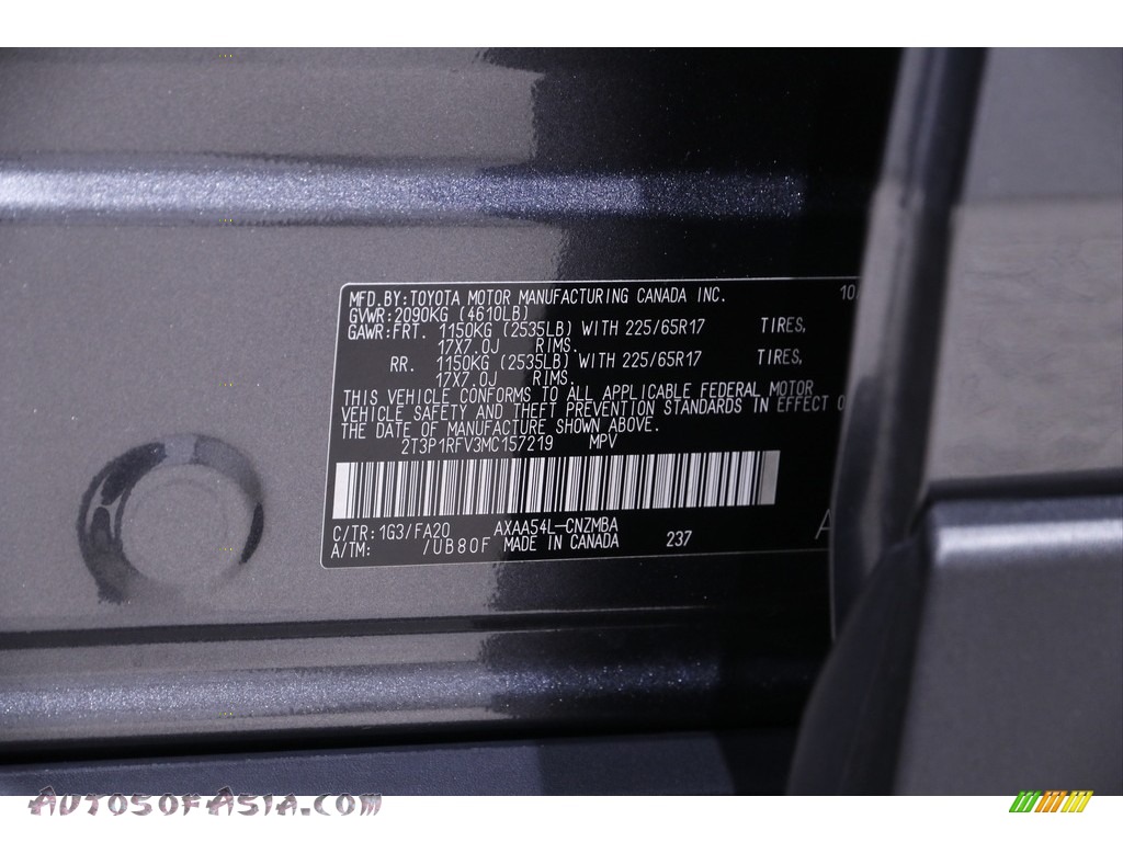 2021 RAV4 XLE AWD - Magnetic Gray Metallic / Black photo #17