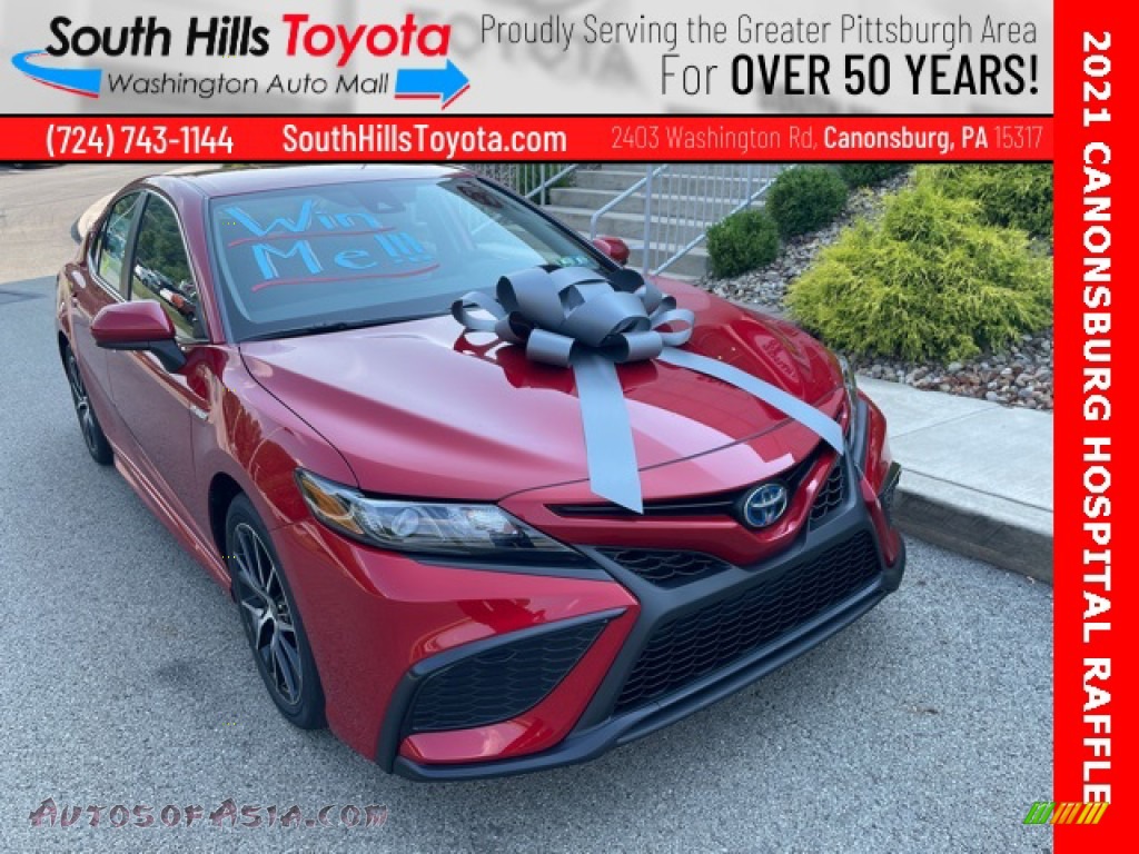 2021 Camry SE Hybrid - Supersonic Red / Black photo #1