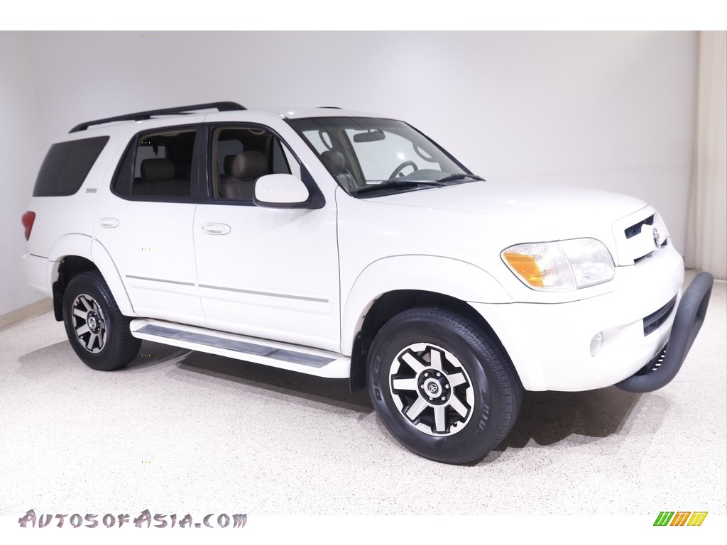 Natural White / Taupe Toyota Sequoia SR5 4WD