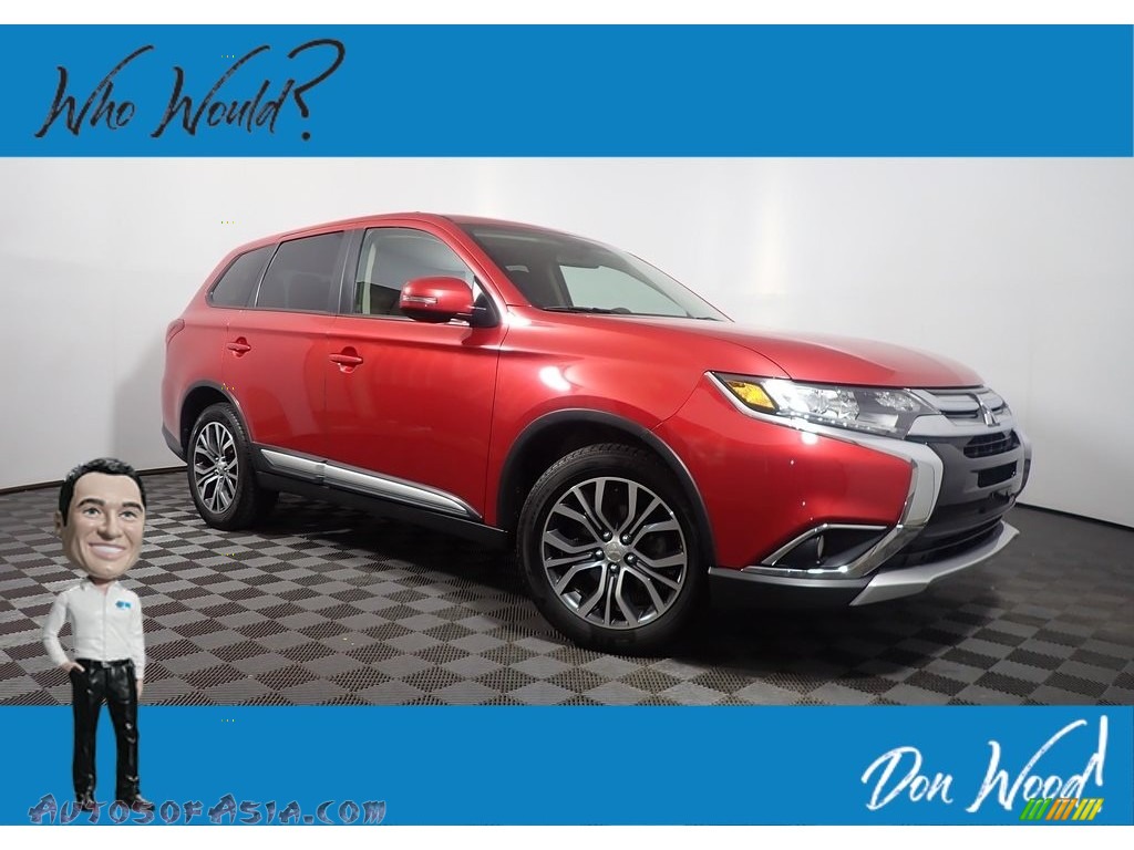 Rally Red Metallic / Black Mitsubishi Outlander SE S-AWC