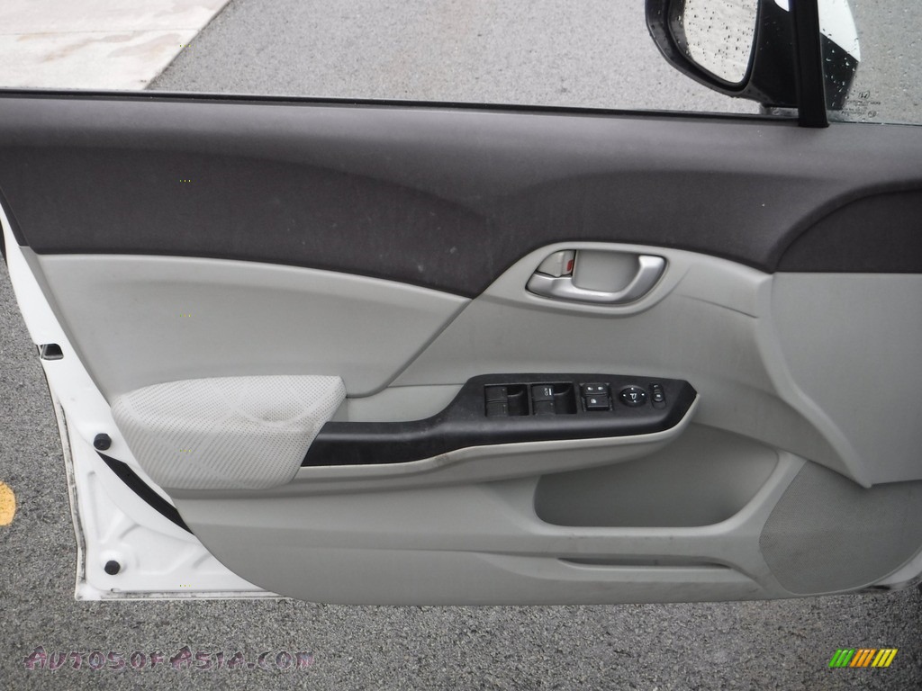 2012 Civic LX Sedan - Taffeta White / Beige photo #11