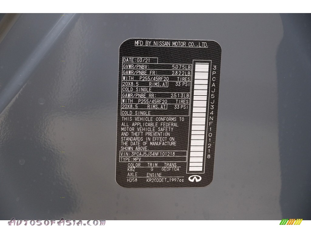 2022 QX55 Luxe AWD - Slate Gray / Graphite photo #27