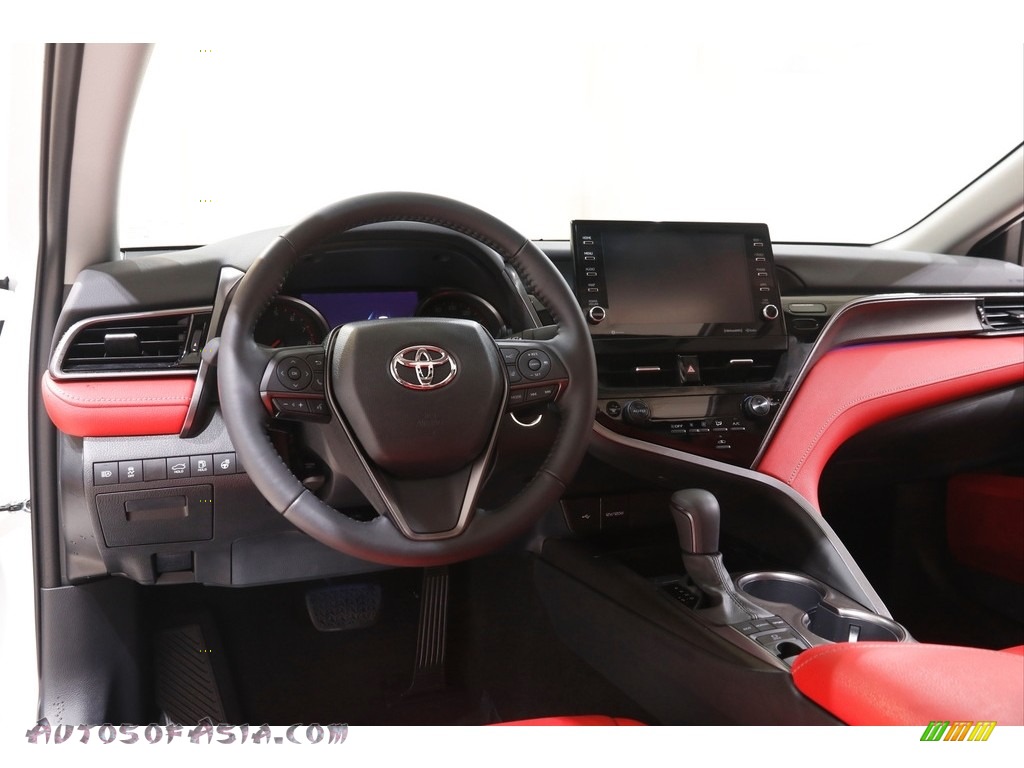 2021 Camry XSE - Wind Chill Pearl / Cockpit Red photo #6