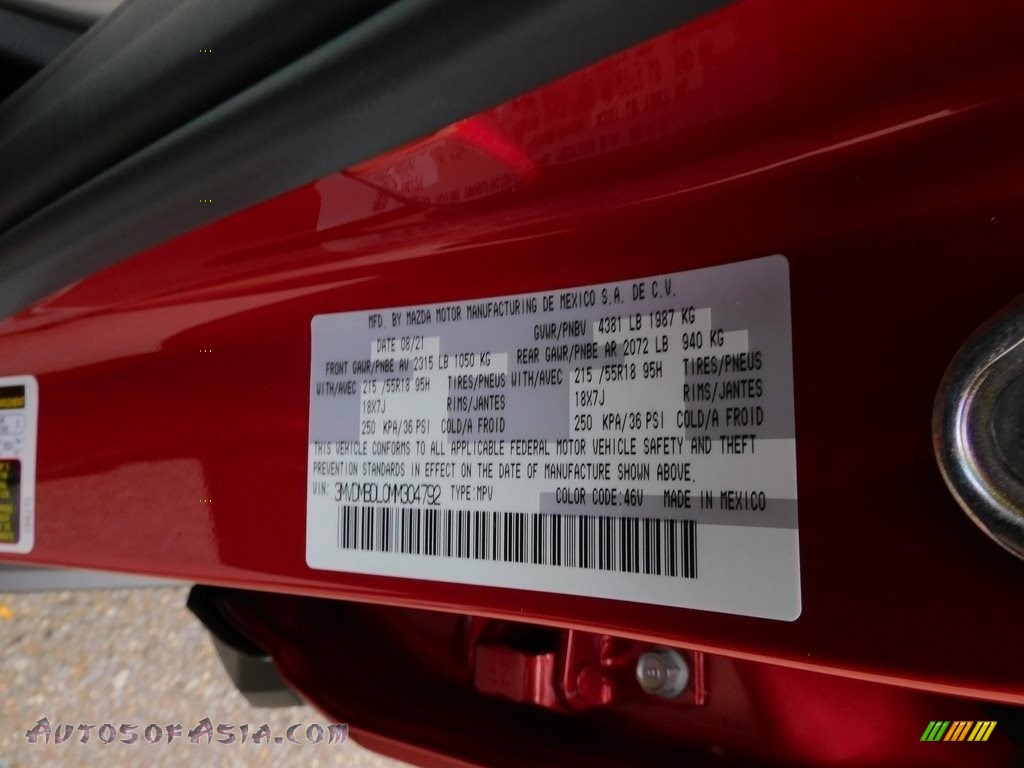 2021 CX-30 Premium AWD - Soul Red Crystal Metallic / White photo #20