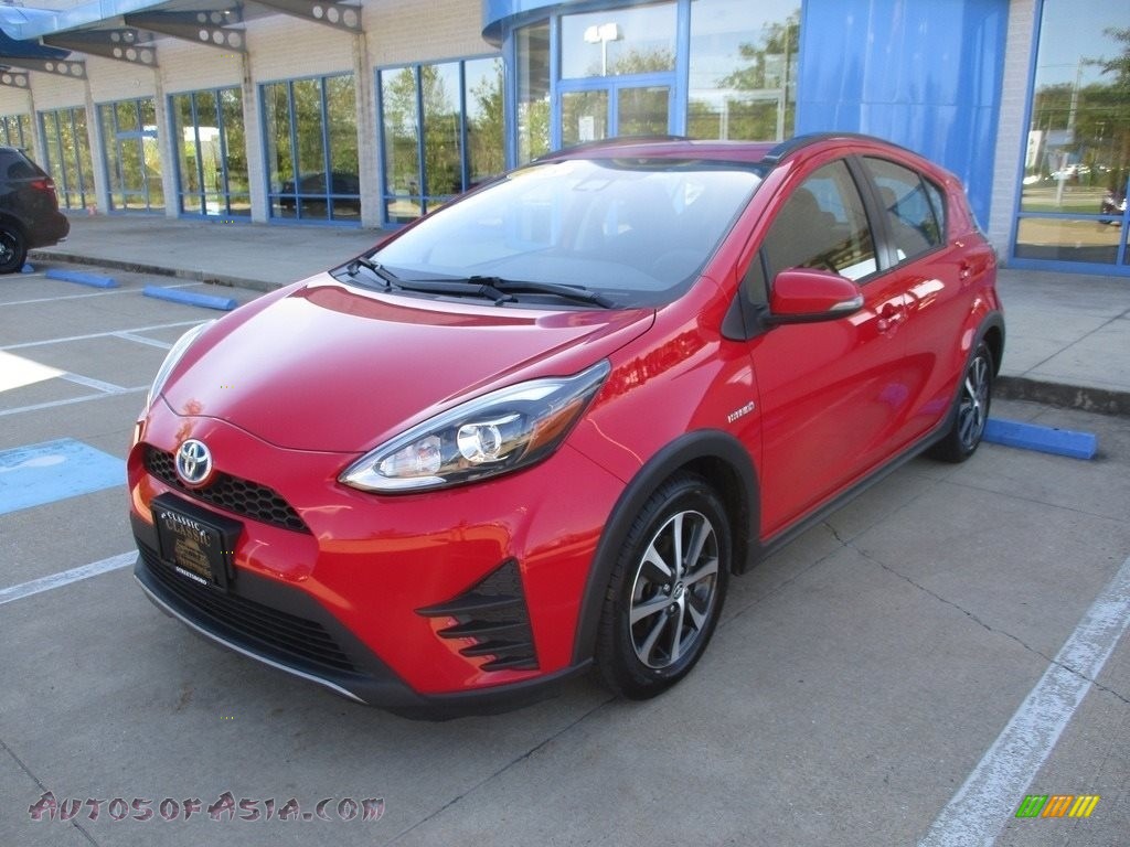 2018 Prius c Two - Absolutely Red / Gray/Dark Gray Two-Tone photo #1