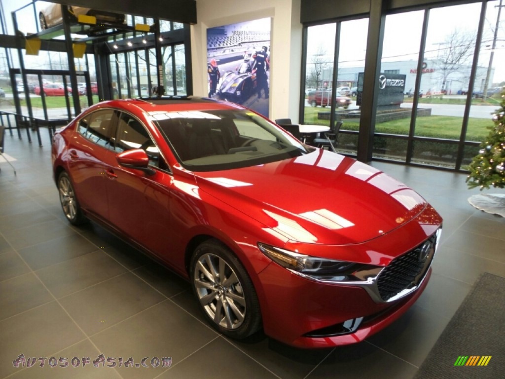 Soul Red Crystal Metallic / Black Mazda Mazda3 Premium Sedan AWD