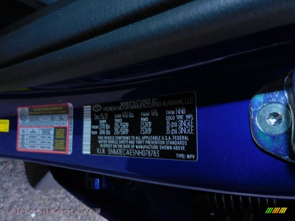2022 Tucson Limited AWD - Intense Blue / Black photo #20