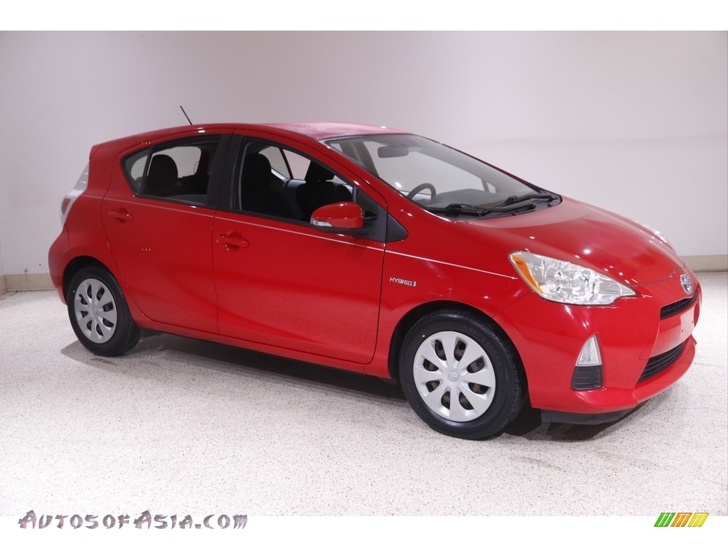 Absolutely Red / Black Toyota Prius c Hybrid One