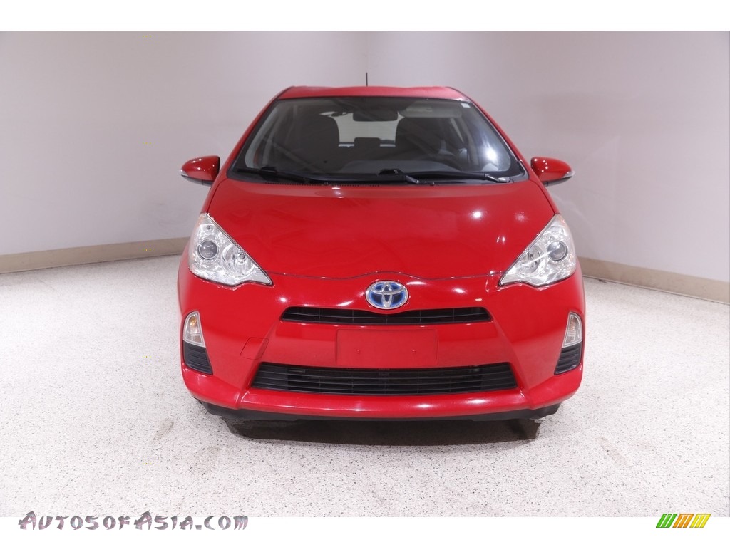 2013 Prius c Hybrid One - Absolutely Red / Black photo #2
