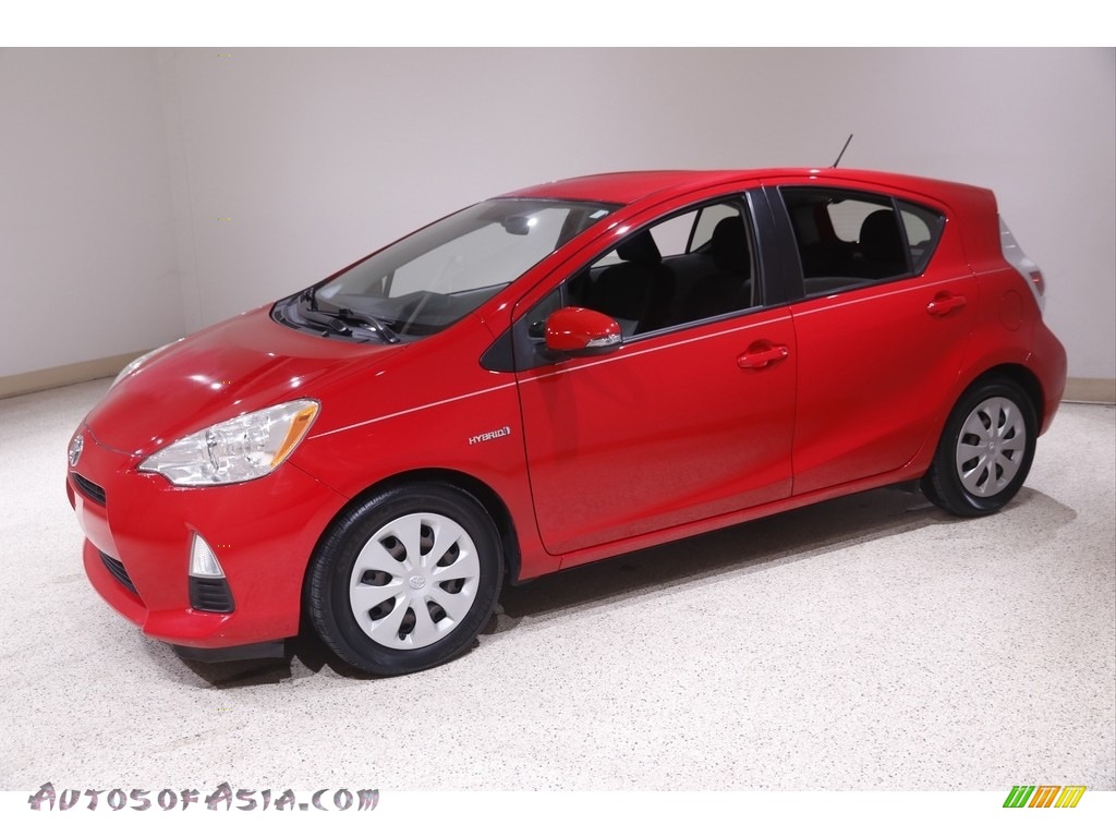 2013 Prius c Hybrid One - Absolutely Red / Black photo #3
