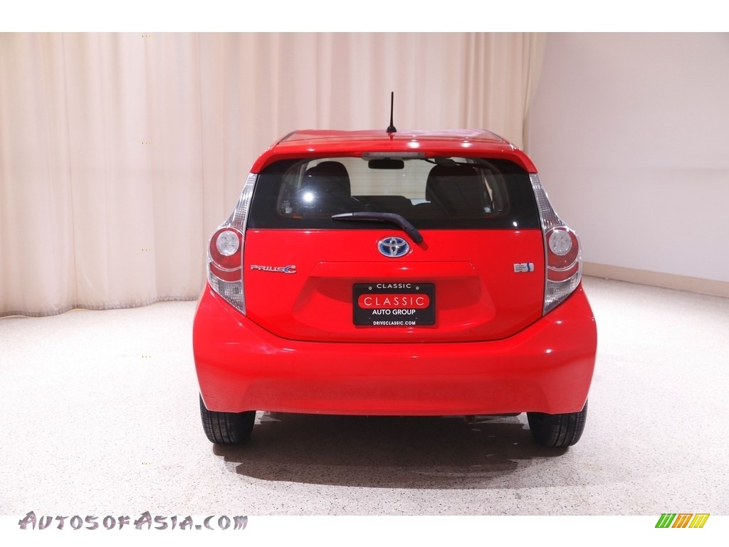 2013 Prius c Hybrid One - Absolutely Red / Black photo #16