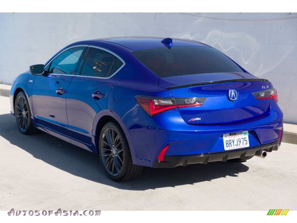 2020 ILX A-Spec - Apex Blue Pearl / Red photo #2