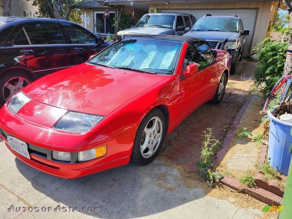 1993 300ZX Convertible - Scarlet Red / Black photo #4
