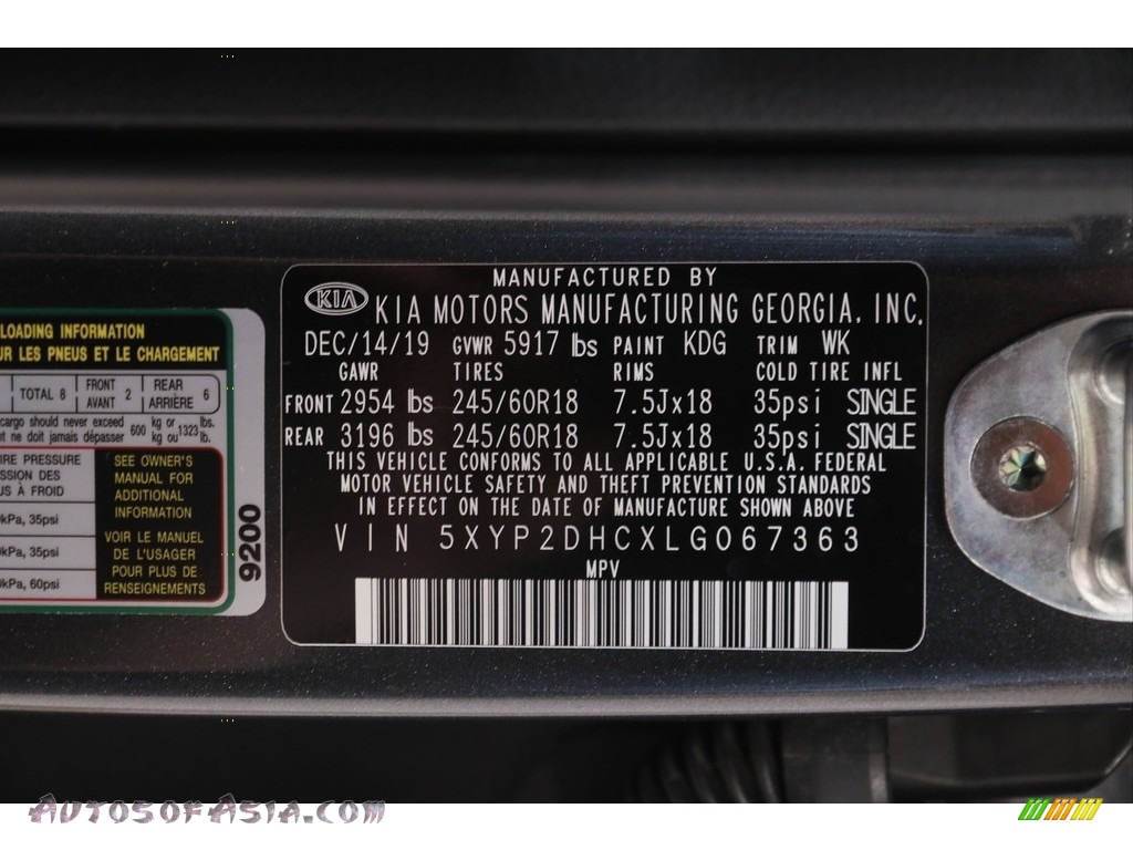 2020 Telluride LX AWD - Gravity Grey / Black photo #21
