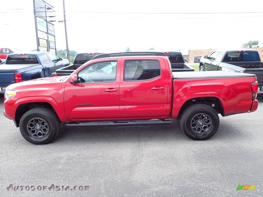 2020 Tacoma TRD Sport Double Cab 4x4 - Barcelona Red Metallic / TRD Cement/Black photo #7