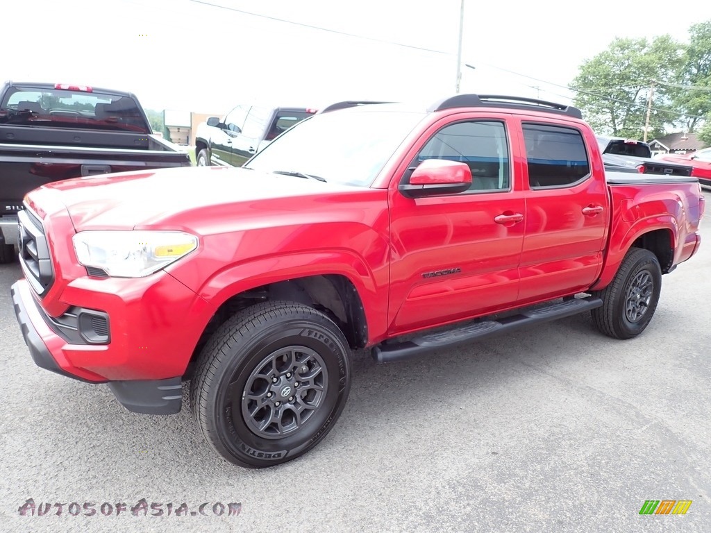 2020 Tacoma TRD Sport Double Cab 4x4 - Barcelona Red Metallic / TRD Cement/Black photo #8