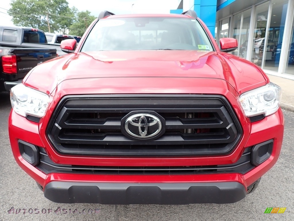 2020 Tacoma TRD Sport Double Cab 4x4 - Barcelona Red Metallic / TRD Cement/Black photo #9