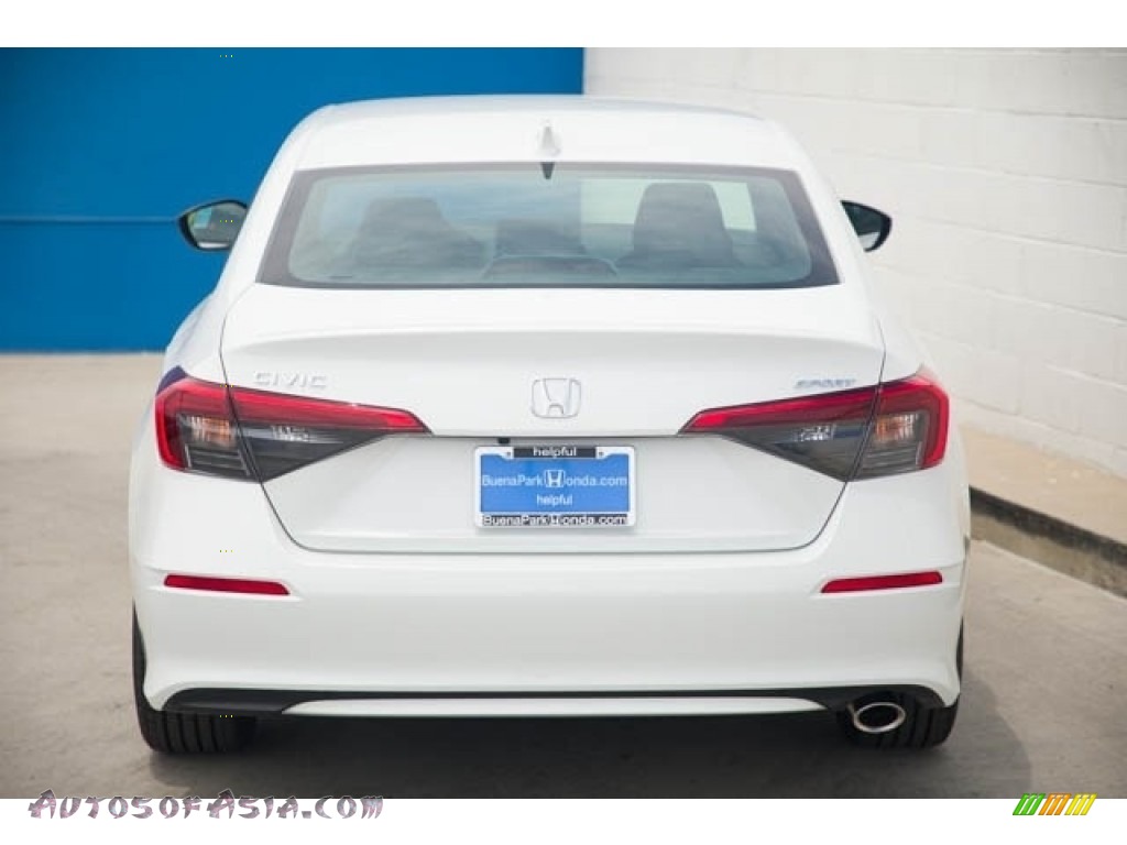 2022 Civic Sport Sedan - Platinum White Pearl / Black photo #5