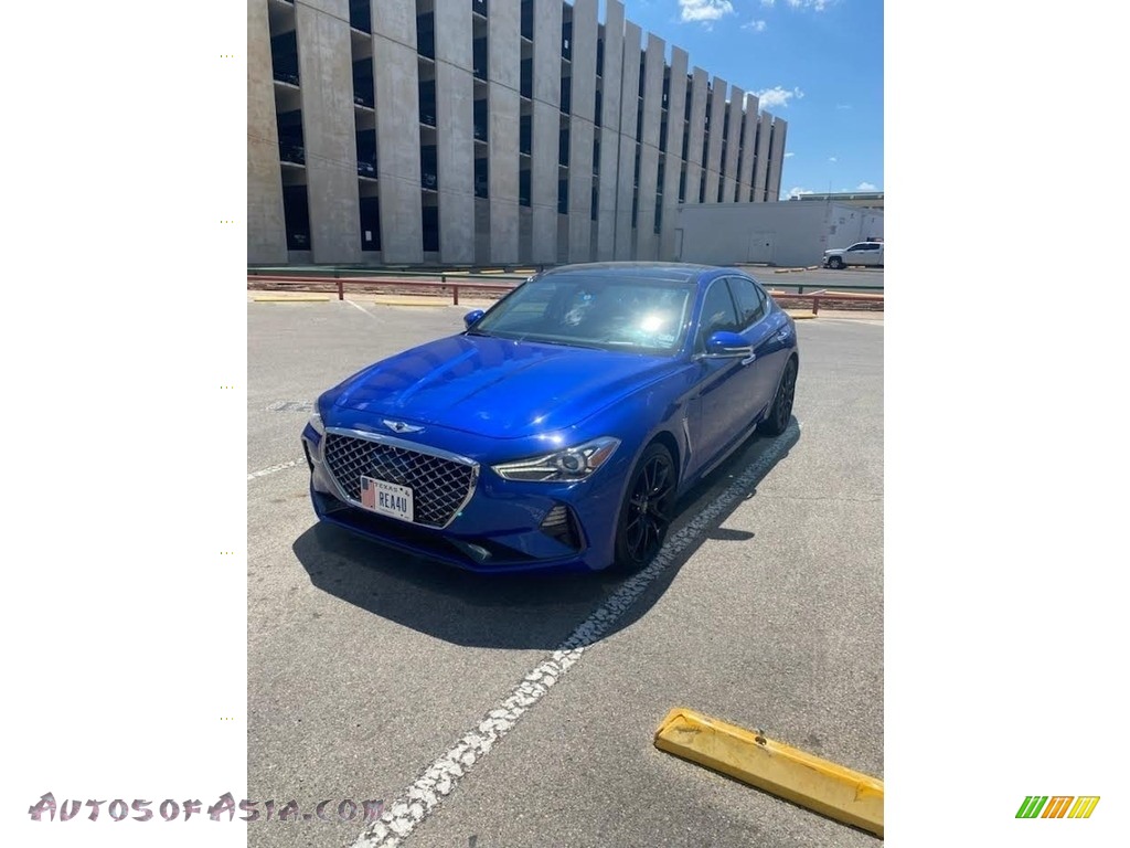 2019 Genesis G70 AWD - Mallorca Blue / Cream photo #3