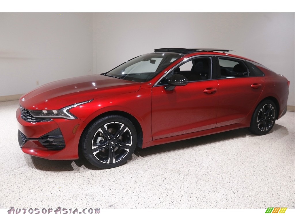 2022 K5 GT-Line AWD - Passion Red Tint Coat / Black photo #3