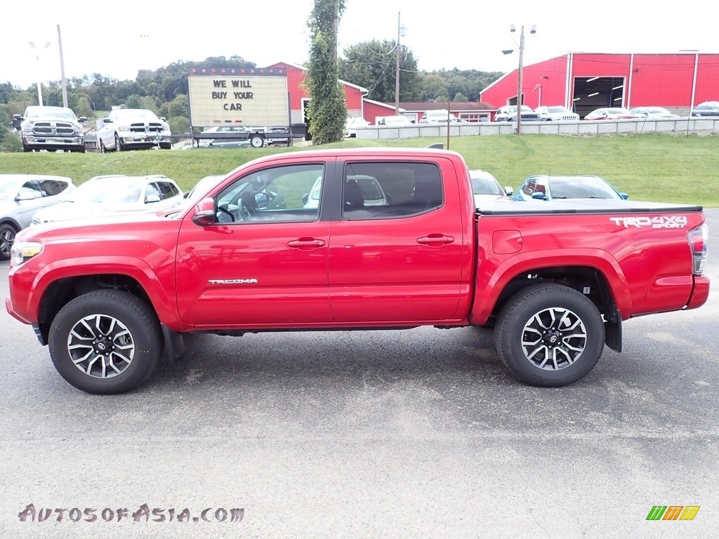 2021 Tacoma TRD Sport Double Cab 4x4 - Barcelona Red Metallic / TRD Cement/Black photo #2
