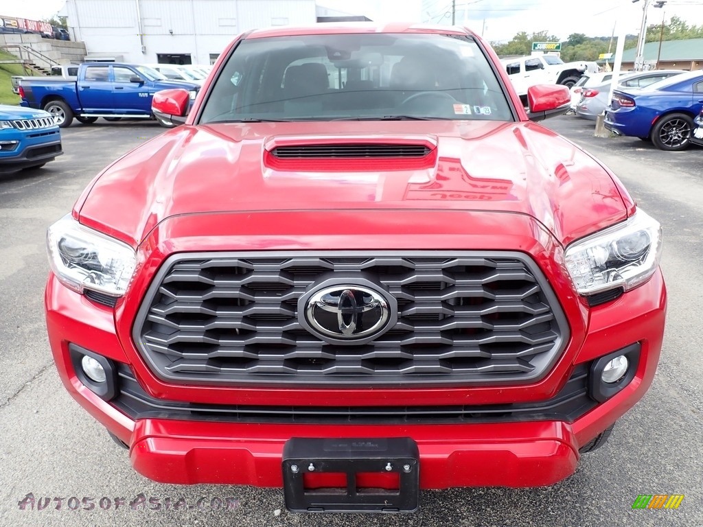 2021 Tacoma TRD Sport Double Cab 4x4 - Barcelona Red Metallic / TRD Cement/Black photo #9