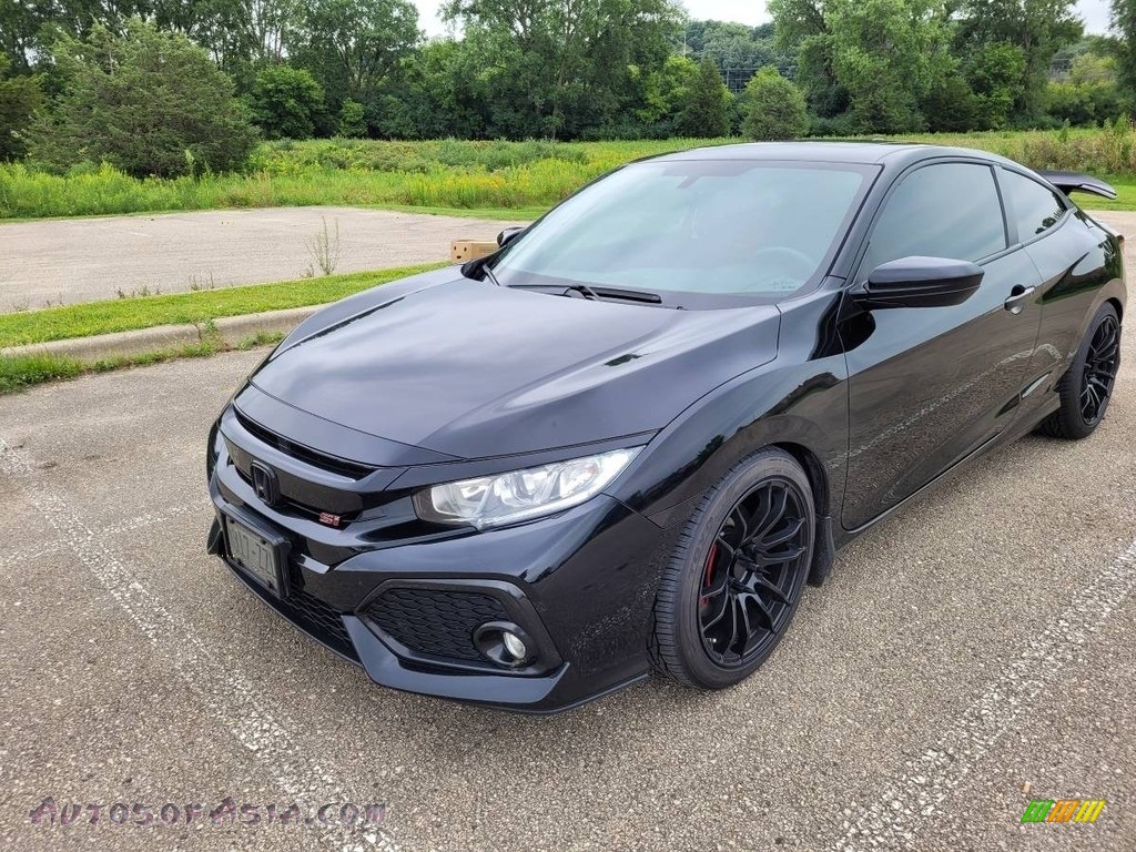 2017 Civic Si Coupe - Crystal Black Pearl / Black photo #2
