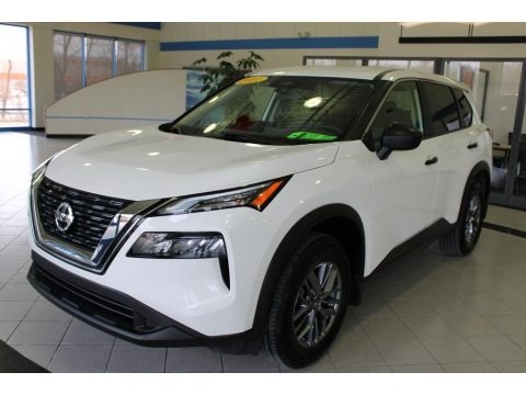 Glacier White 2021 Nissan Rogue S AWD