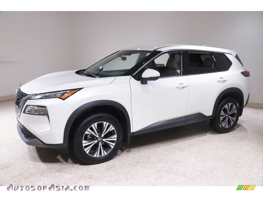 2021 Rogue SV AWD - Pearl White Tricoat / Gray photo #3