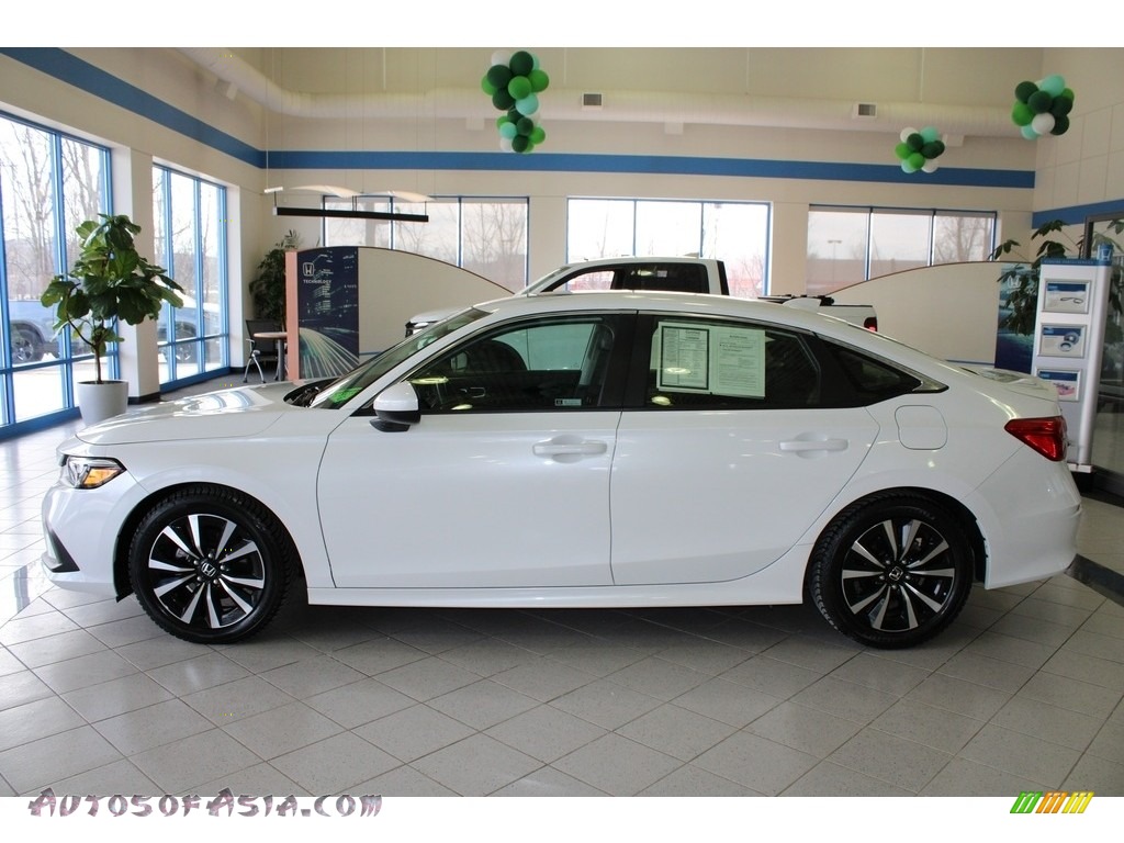 2022 Civic EX Sedan - Platinum White Pearl / Black photo #10