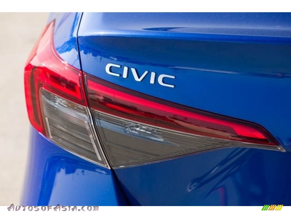 2023 Civic Touring Sedan - Aegean Blue Metallic / Black photo #6