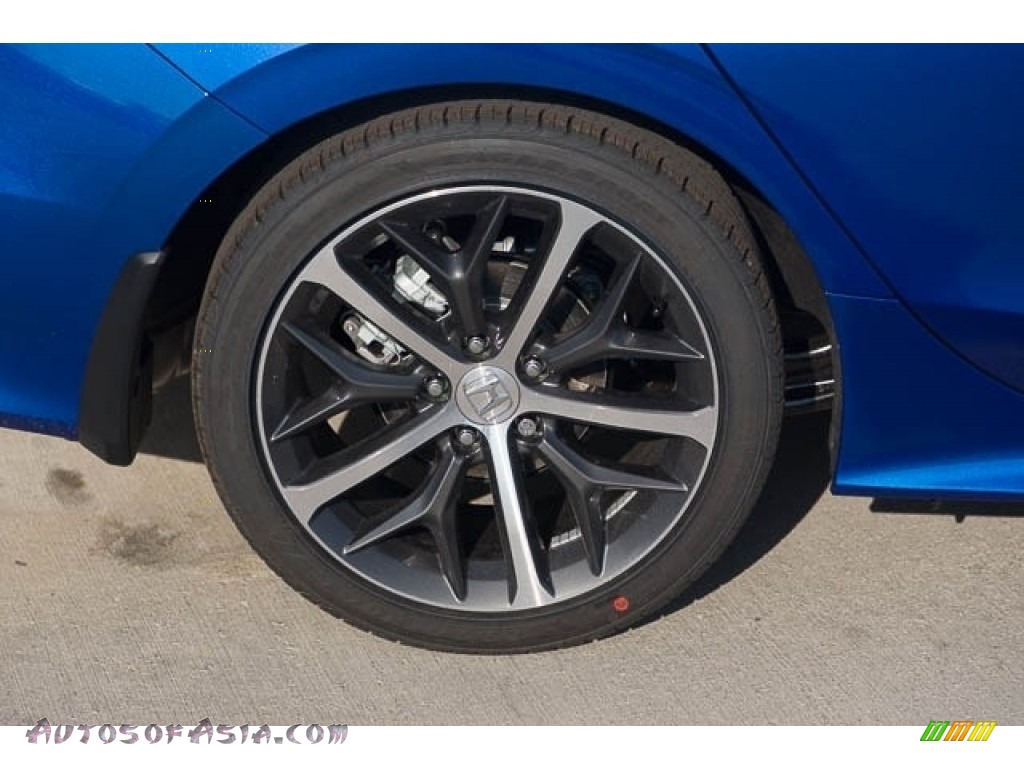 2023 Civic Touring Sedan - Aegean Blue Metallic / Black photo #10